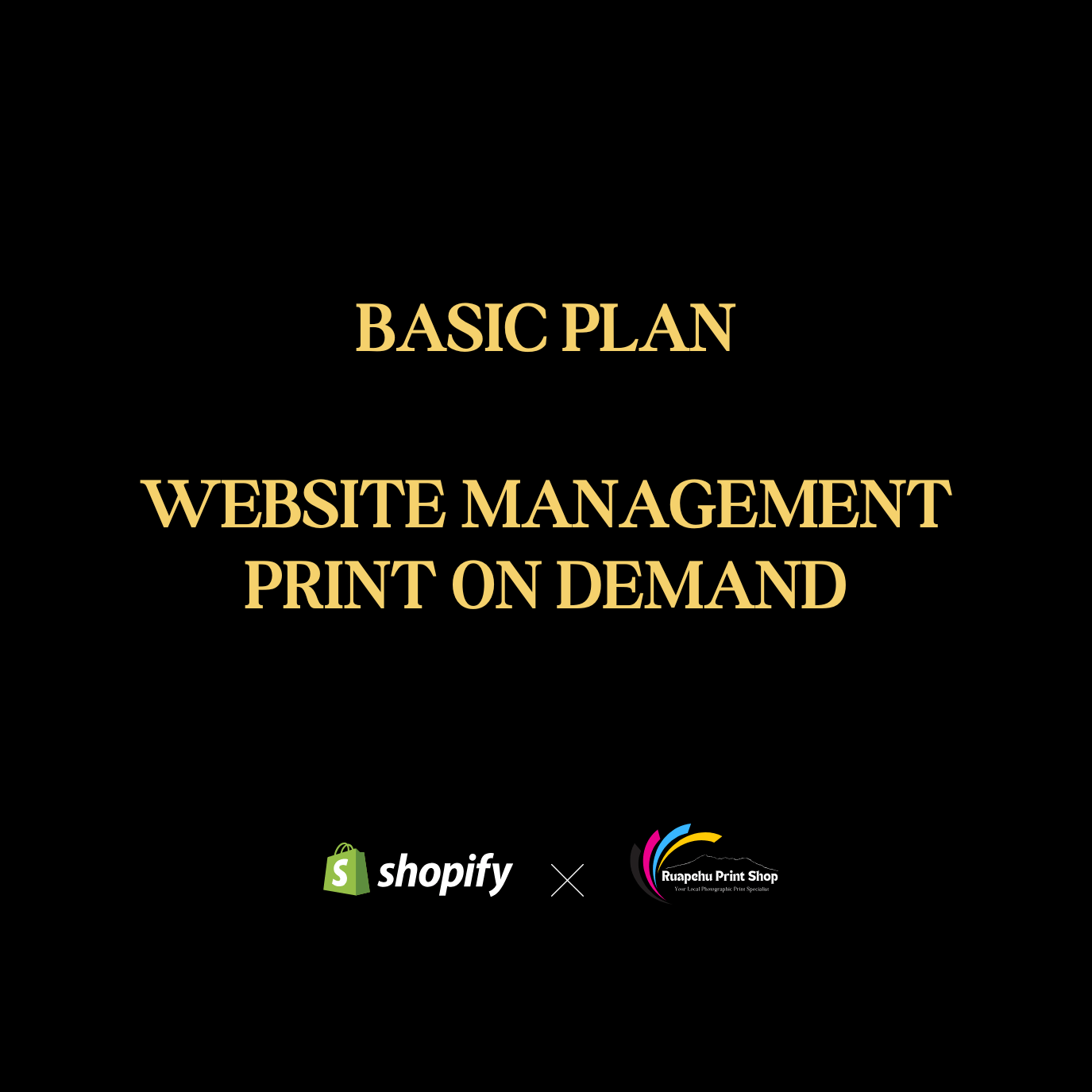 Website Management - Basic Plan - Ruapehu Print Shop